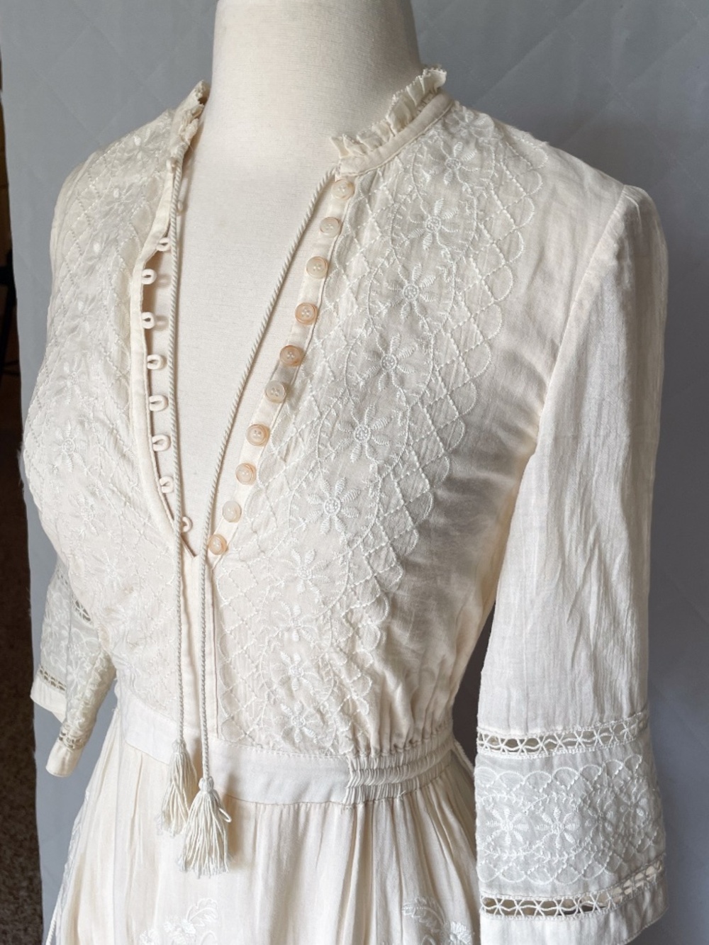 Spell & the Gypsy Collective - Loves Me Not Garden Dress - Cream Dress - XS - Picture 4 of 16